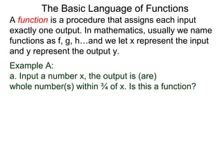 1.4 the basic language of functions | PPT
