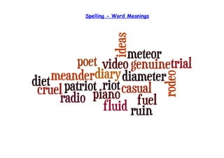 Spelling - Word Meanings
 