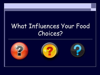 What Influences Your Food
Choices?
 