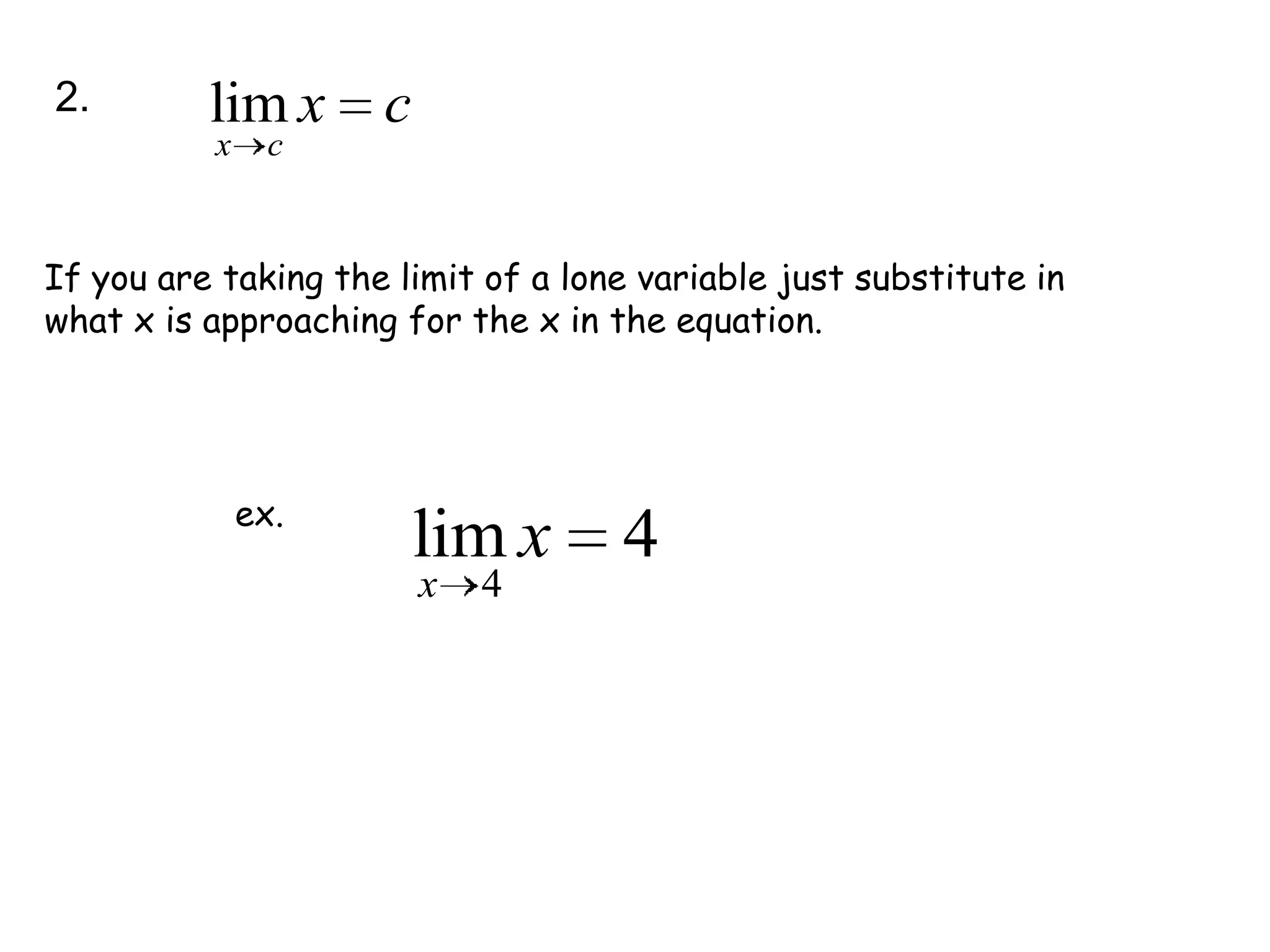   Again set your table to start at x = 1 