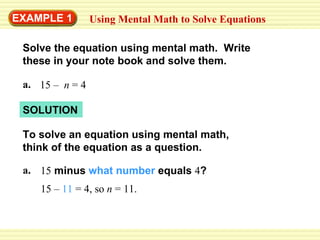 Example Of Solution In Math