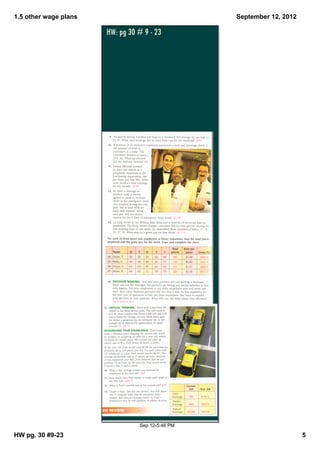 1.5 other wage plans                              September 12, 2012

                       HW: pg 30 # 9 - 23




                                 Sep 12­5:46 PM

HW pg. 30 #9­23                                                        5
 