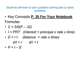 1.5 problem solving plan part 1 | PPTX
