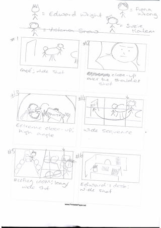 Storyboard - frames 1-6