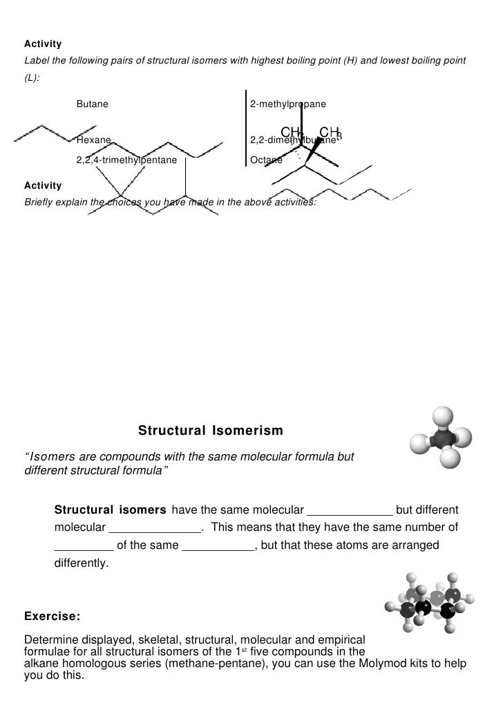 1.6 Alkanes And 1.7 Alkenes