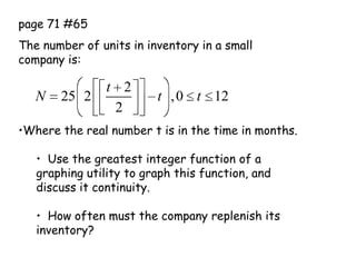 This function allows for the truncation of decimal points.