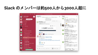 Slack のメンバーは約500人から3000人超に
 