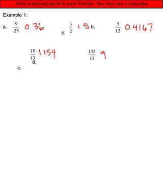 1 6 decimals for simple fractions | PDF