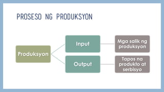 Aralin 6 - Produksyon | PDF