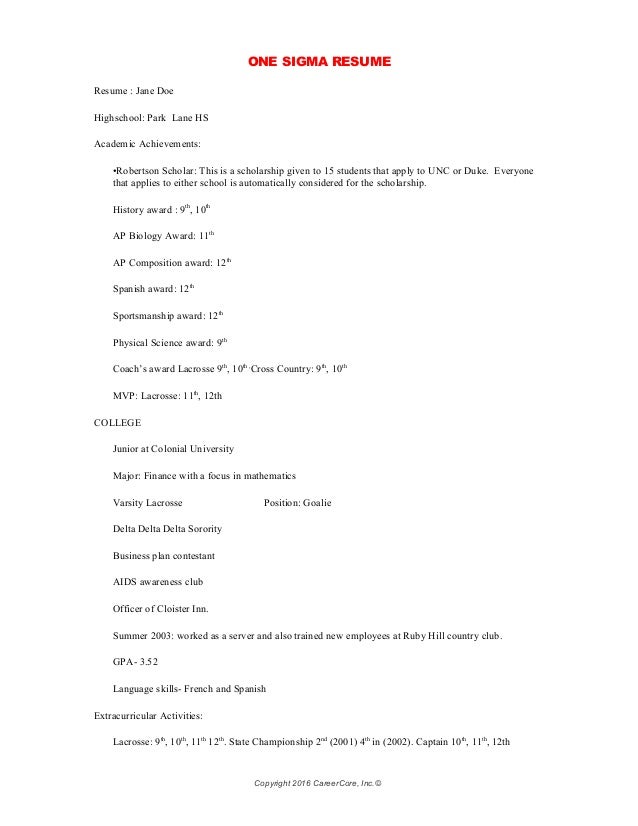 how to create a six sigma resume undergraduates how to make an academic resume