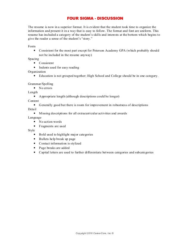 functional resume categories