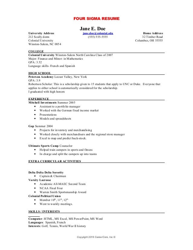 how to address a resumes