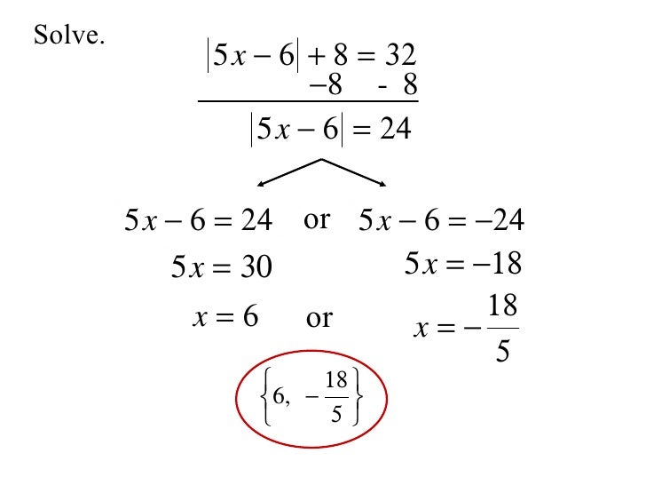 Solving Absolute Value Equations Worksheet