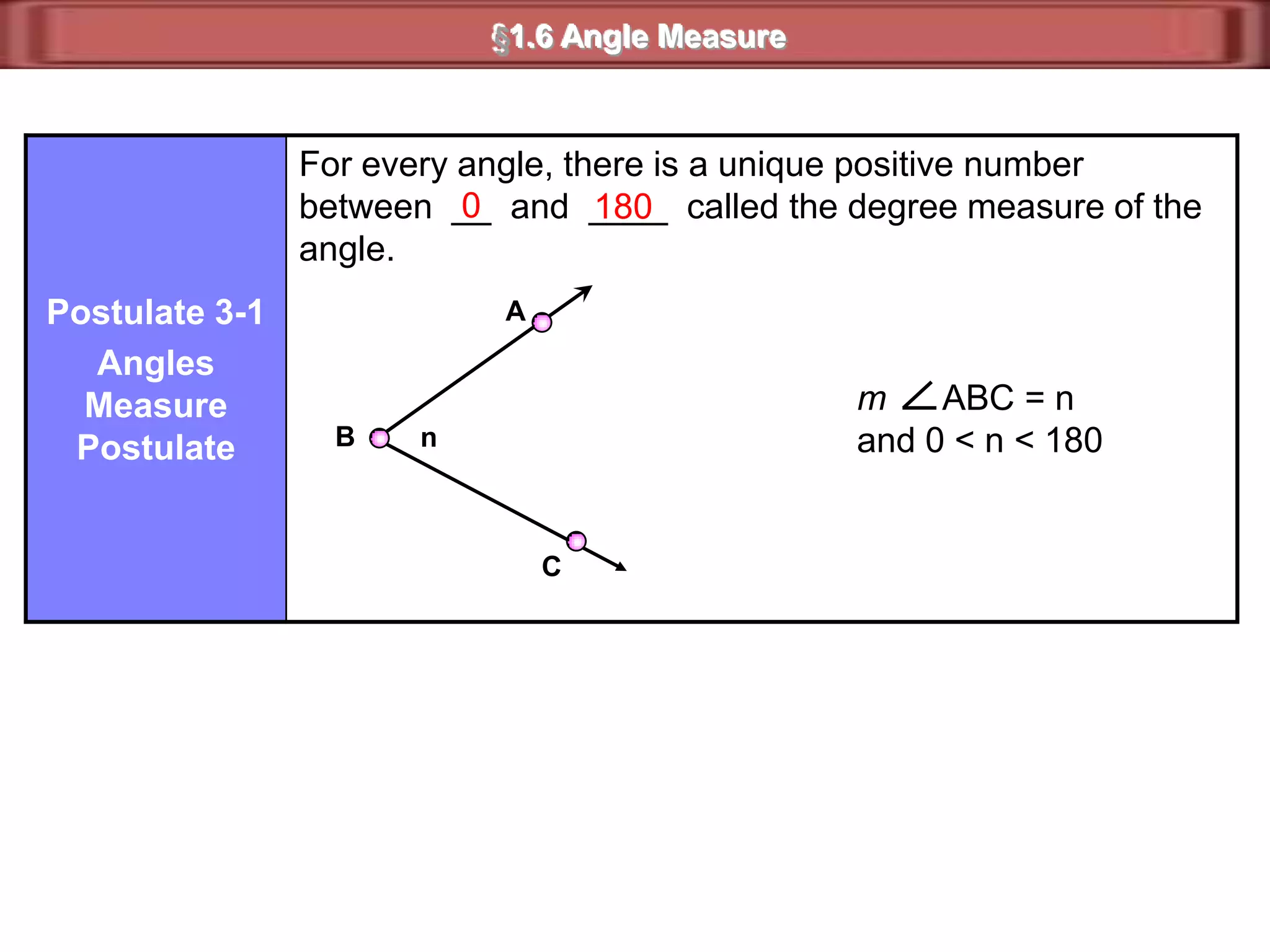 2)  What are other names for          ?3)  Is there an angle that can be named            ? 121XWY     orYWXWXWZAngles1)  Name all angles having W as their vertex.XW12YZNo!
