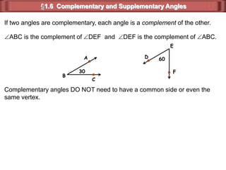 Non Common Rays 1.7 angles and perpendicular lines | PPTX
