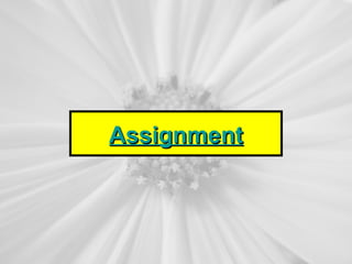 Assignment
 