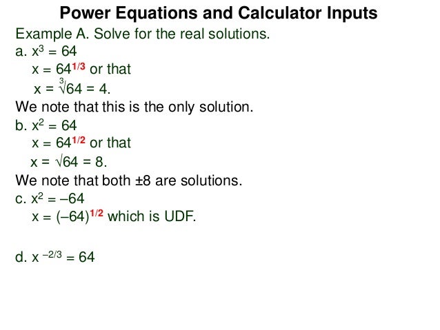 1.7 power equations and calculator inputs