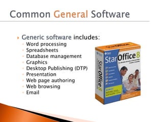 1.7 selection and use of appropriate software | PPTX
