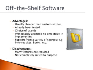 Optional Software 1.7 selection and use of appropriate software | PPTX