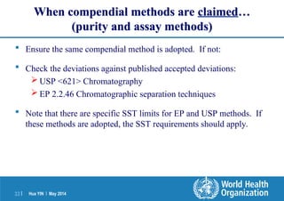 Pharma Specification WHO Quality Worksho | PPT