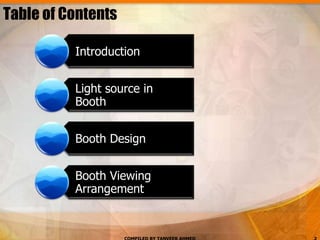 1.7 textile color matching booth | PPTX