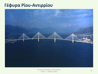 Γζφυρα Ρίου-Αντιρρίου




              9ο Δθμοτικό Σχολείο Ρτολεμαΐδασ
                                                16
                  Τάξθ Δϋ1 Ηλιάδθσ Ηλίασ
 