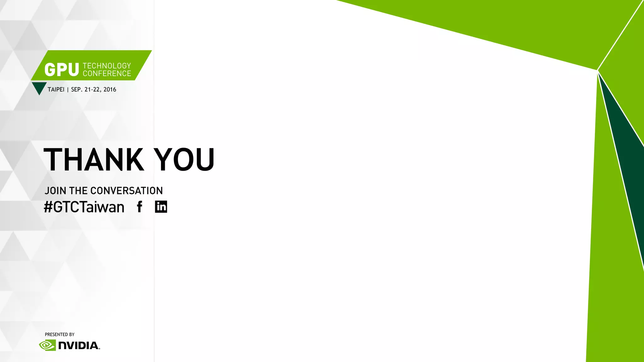 TAIPEI | SEP. 21-22, 2016
THANK YOU
 
