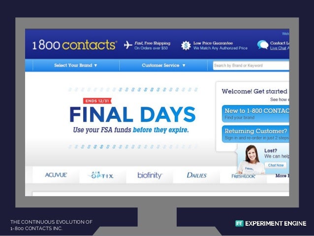The Evolution Of The E Commerce Site 1 800 Contacts 1996 15