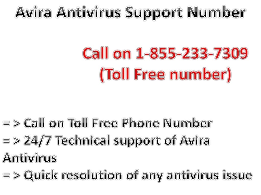 Avira Antivirus customer service 1-855-233-7309 TOLL FREE California