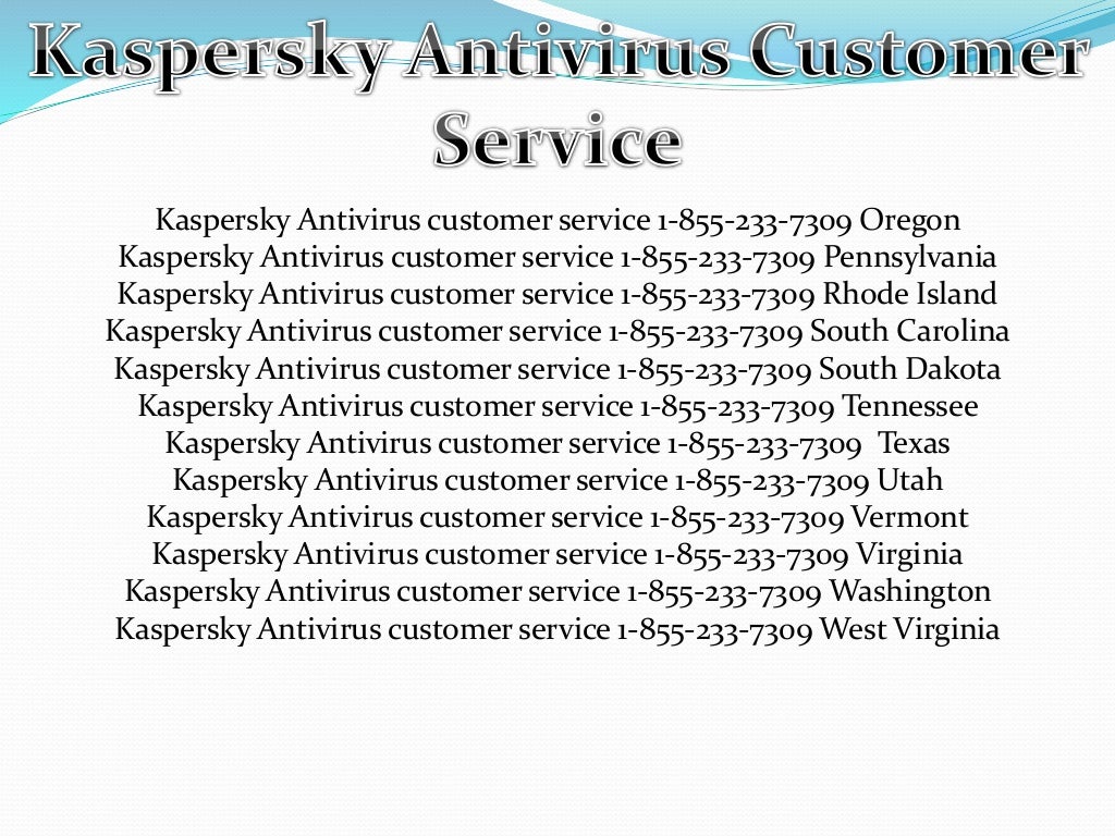 Kaspersky Antivirus customer service 18552337309 TOLL FREE