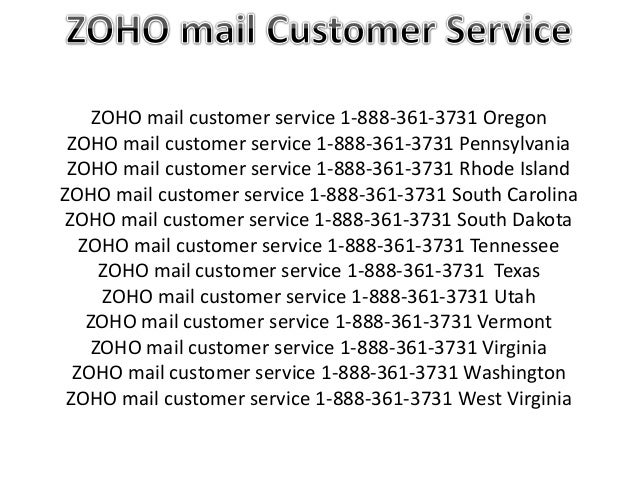 ZOHO mail customer service 1-888-361-3731 TOLL FREE California ZOHO m…