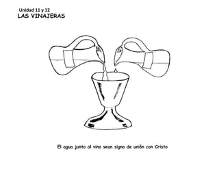 LAS VINAJERAS
El agua junto al vino sean signo de unión con Cristo
Unidad 11 y 12
 