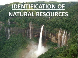 IDENTIFICATION OF
NATURAL RESOURCES
 