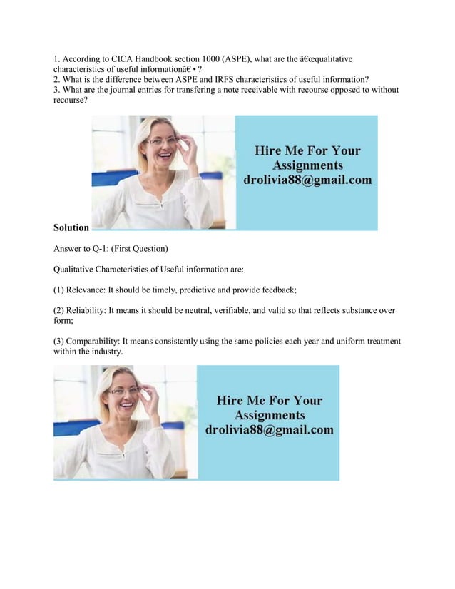 1 According to CICA Handbook section 1000 (ASPE) what are the qualit.docx