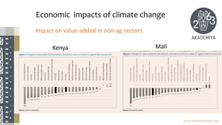 Economic impacts of climate change
www.akademiya2063.org
Mali
Impact on value-added in non-ag sectors
Kenya
 