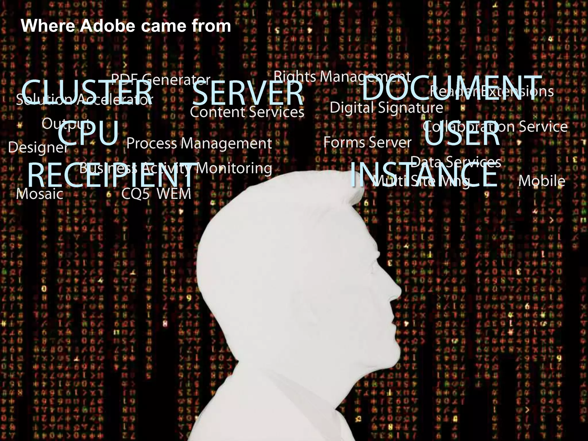 Where Adobe came from




© 2011 Adobe Systems Incorporated. All Rights Reserved. Adobe Confidential.
 