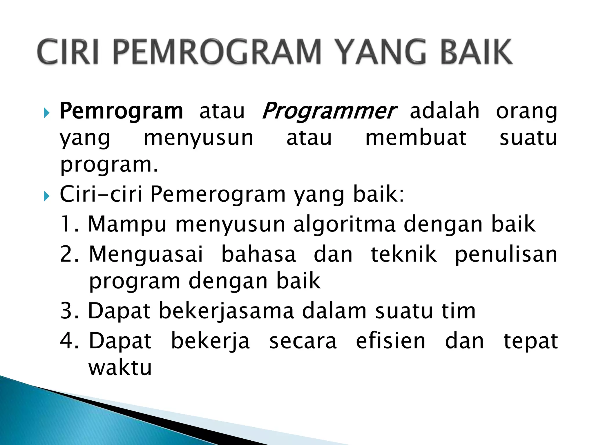 dasar-dasar pemrograman | PPT