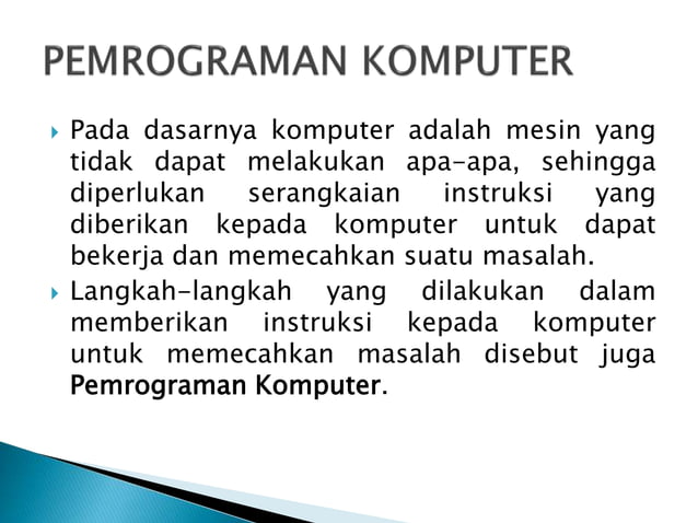dasar-dasar pemrograman | PPTX