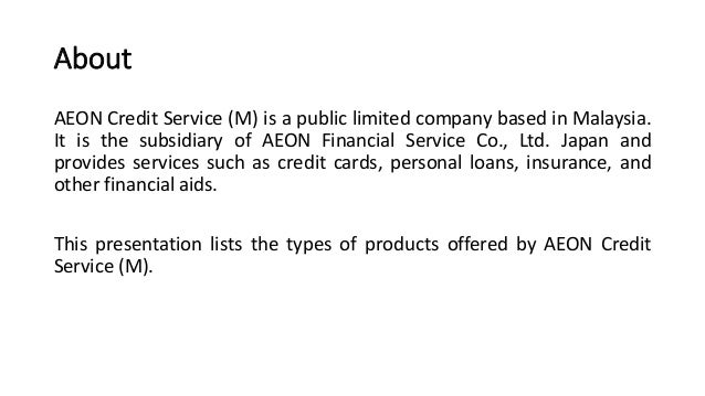 Aeon Credit Service Malaysia
