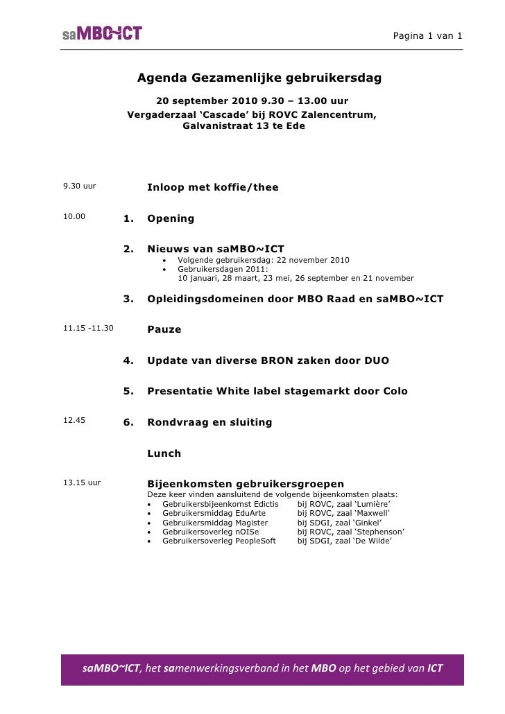 1 agenda gebruikersdag sa mboict 20 september 2010