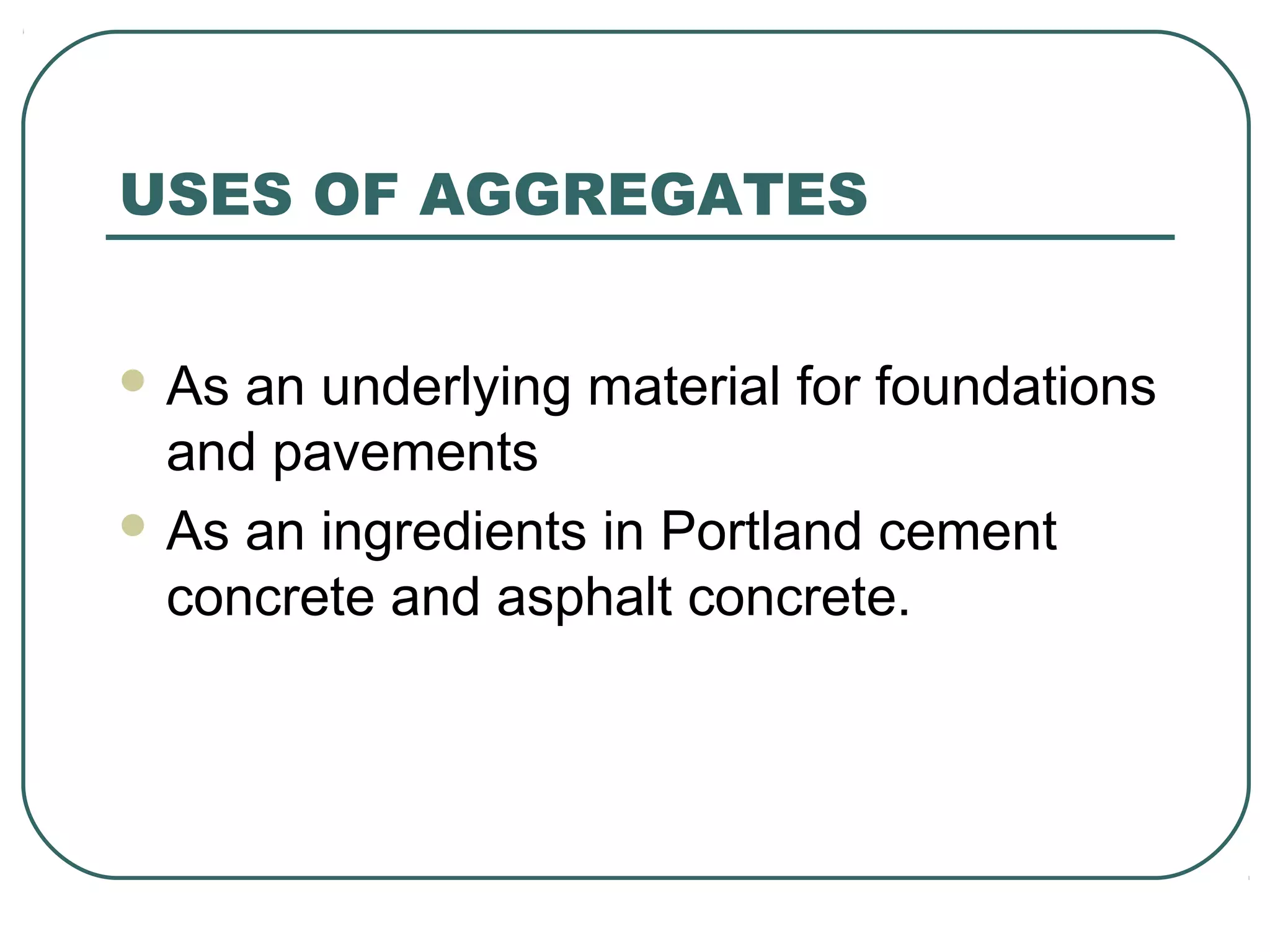 Aggregates | PPT