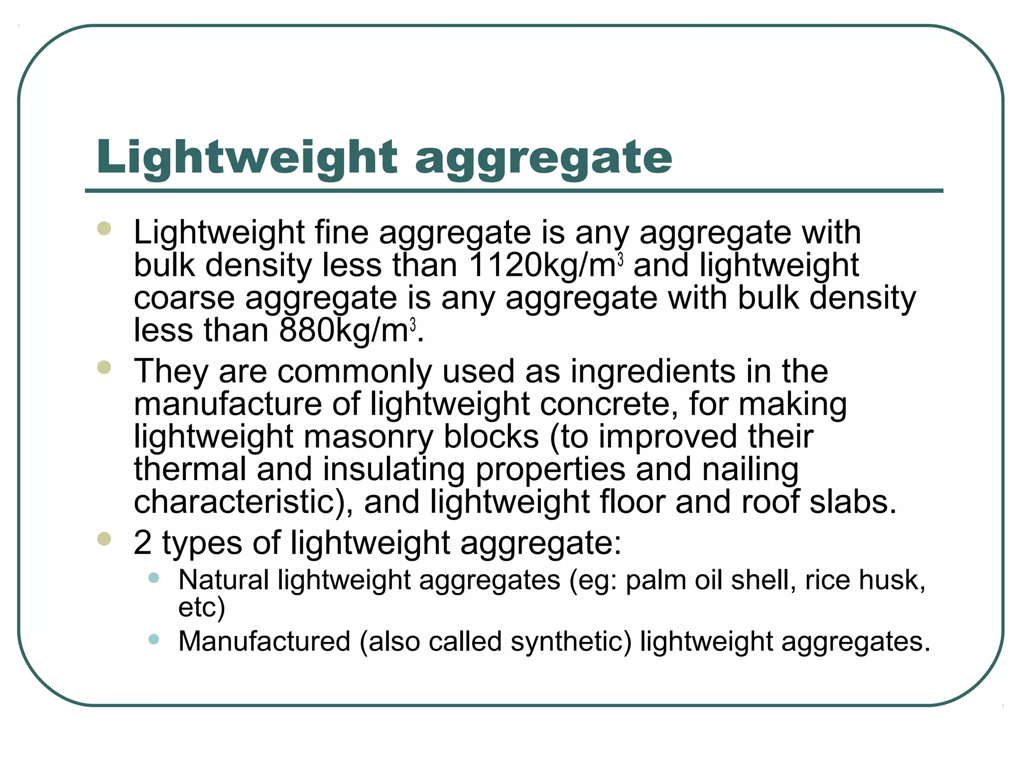 Aggregates | PPT
