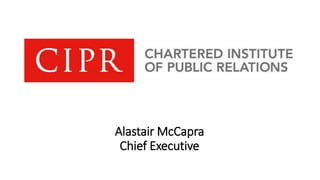 Alastair McCapra
Chief Executive
 