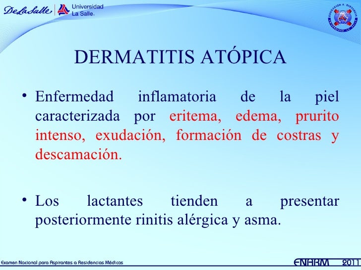 Atopichesky la dermatitis y los parásitos a los niños