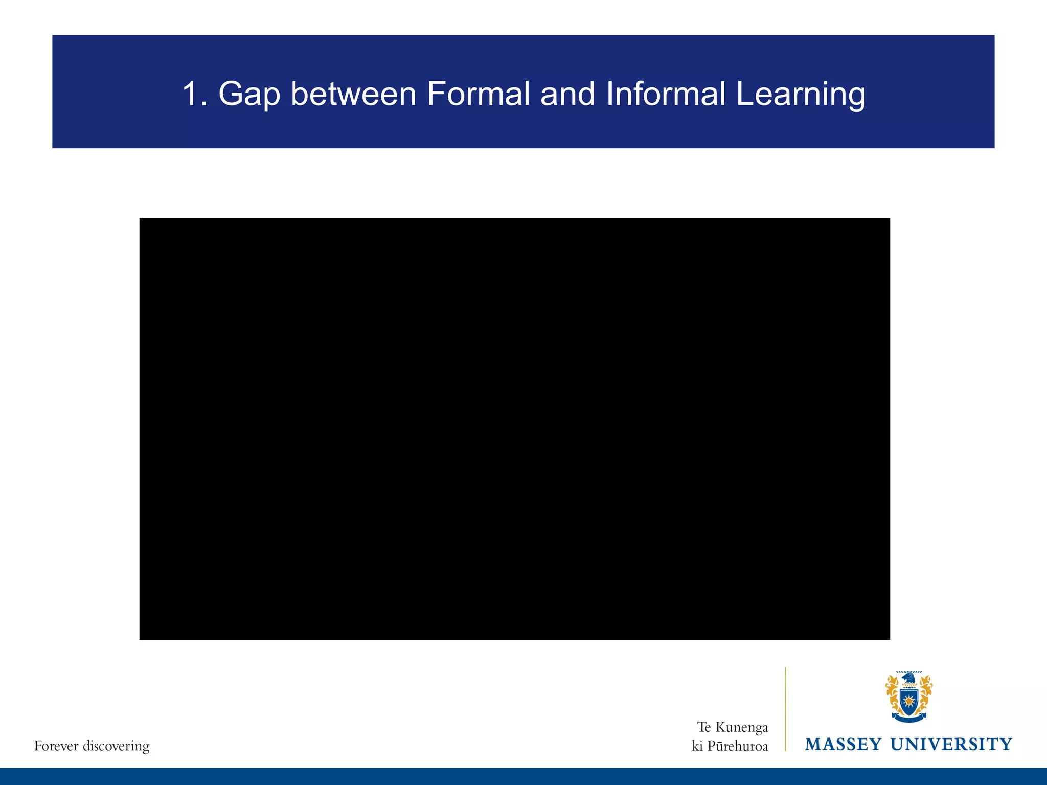 1. Gap between Formal and Informal Learning 