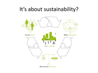 It’s about sustainability?

 