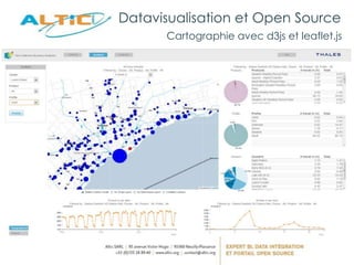 Cartographie avec d3js et leaflet.js
Datavisualisation et Open Source