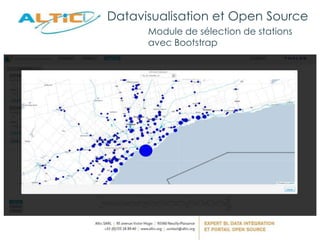 Module de sélection de stations
avec Bootstrap
Datavisualisation et Open Source