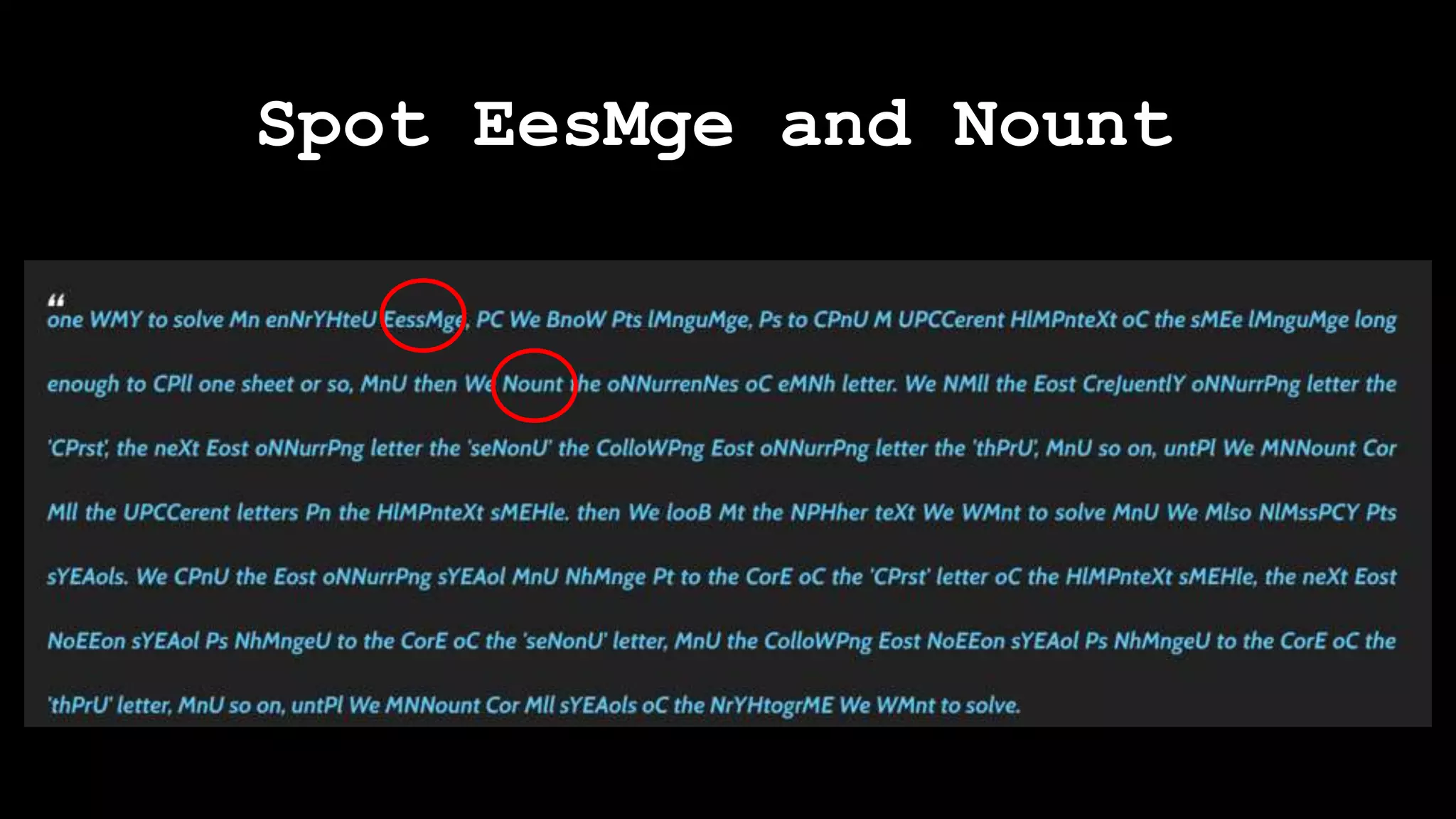 Spot EesMge and Nount
 