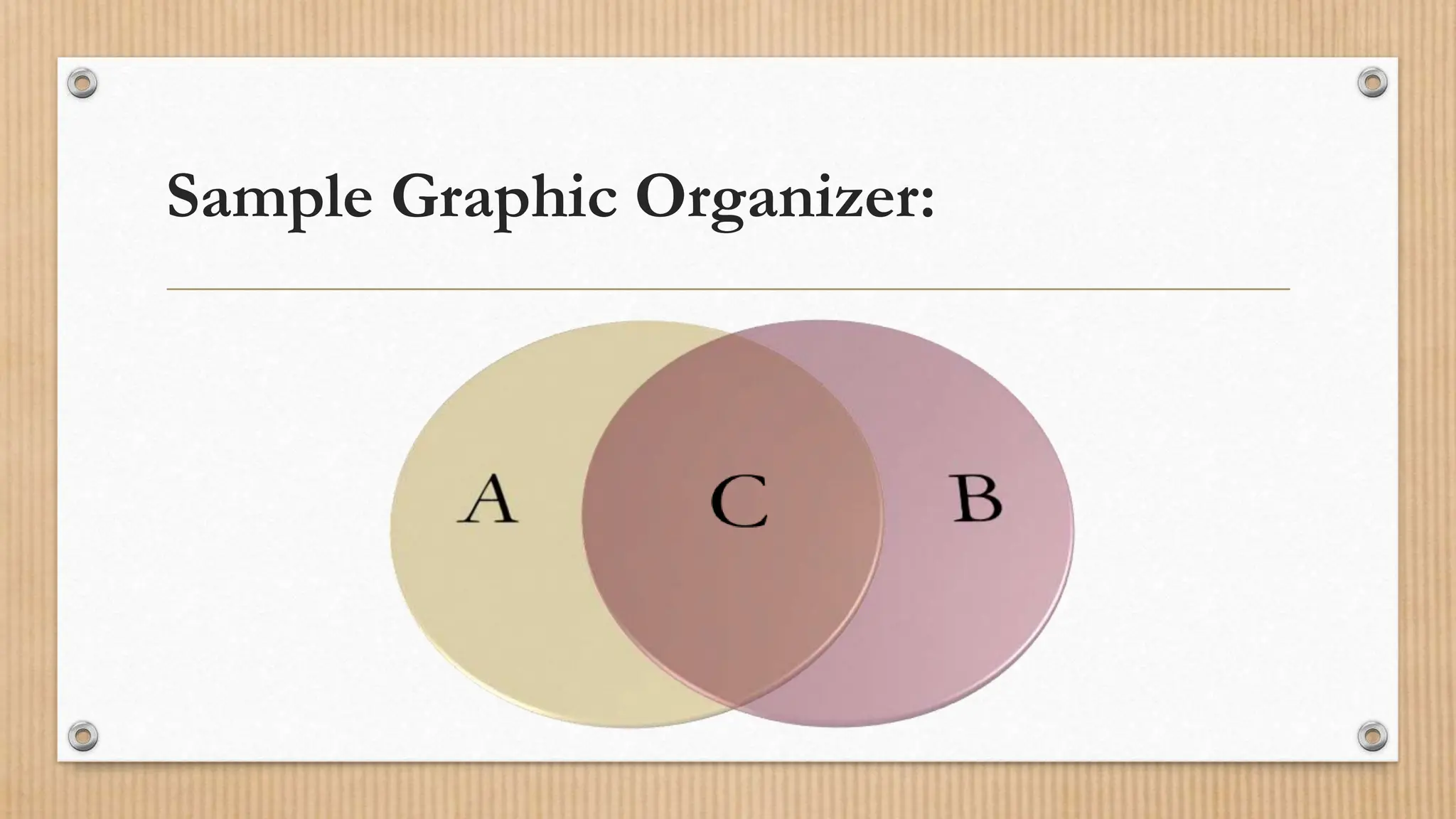 Sample Graphic Organizer:
 